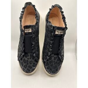 Kate Spade New York Lynn Metallic Leopard Print Slip-on Sneaker with Ruffle Trim
